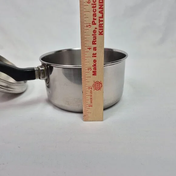 Farberware 1qt Saucepan UV w/Lid Stainless Steel Aluminum Clad USA VINTAGE!!! - Picture 8 of 9